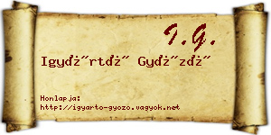 Igyártó Győző névjegykártya